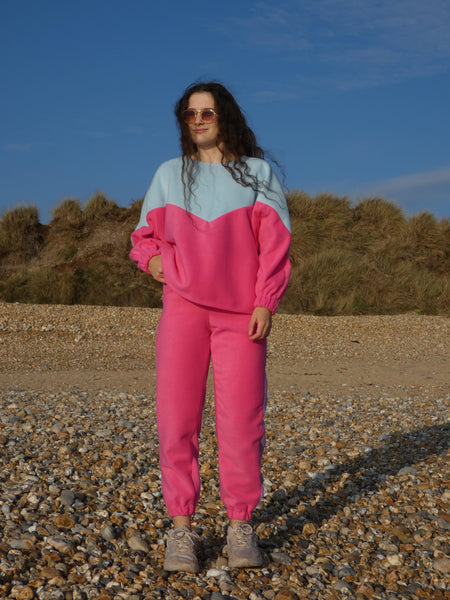 Pink track jogger